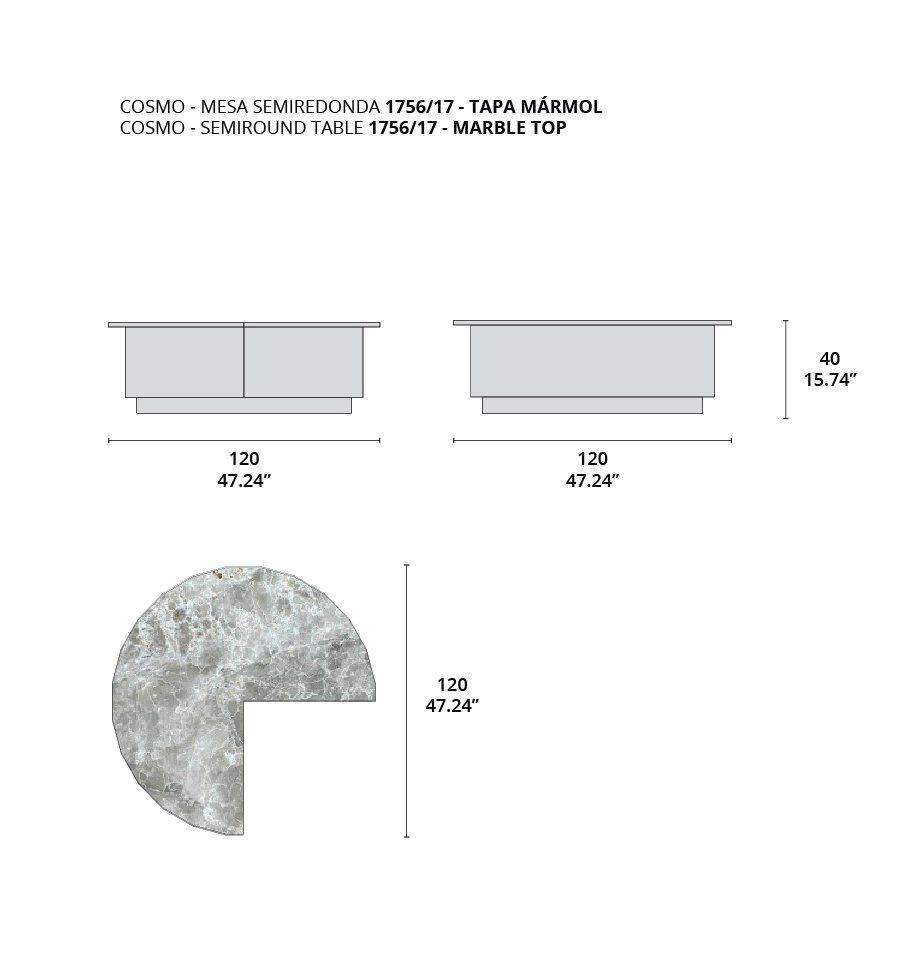 Cosmo mesa semiredonda 1756/15 Cosmo mesa semiredonda 1756/15