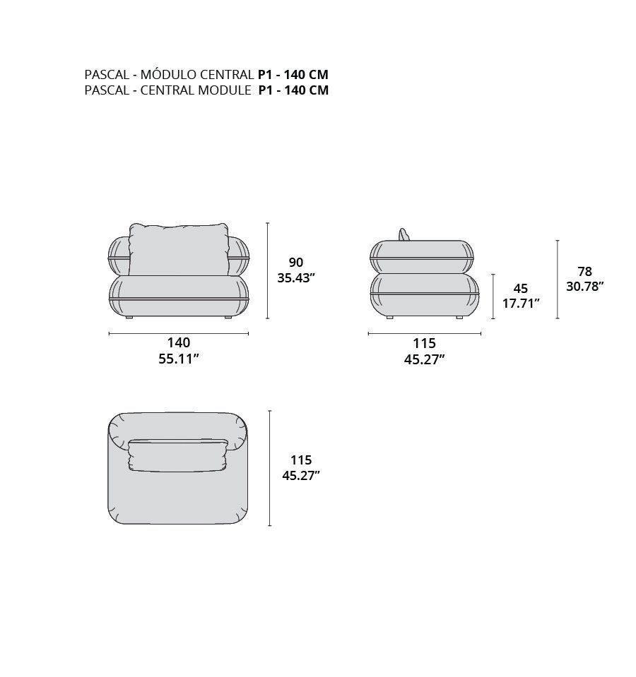 pascal modulo central p1 -  140 cm tecninova pascal modulo central p1 -  140 cm tecninova