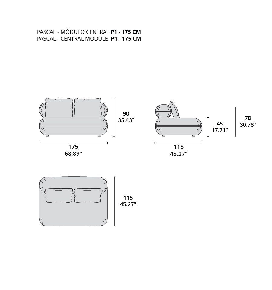 pascal modulo central p1 - 175 cm tecninova pascal modulo central p1 - 175 cm tecninova