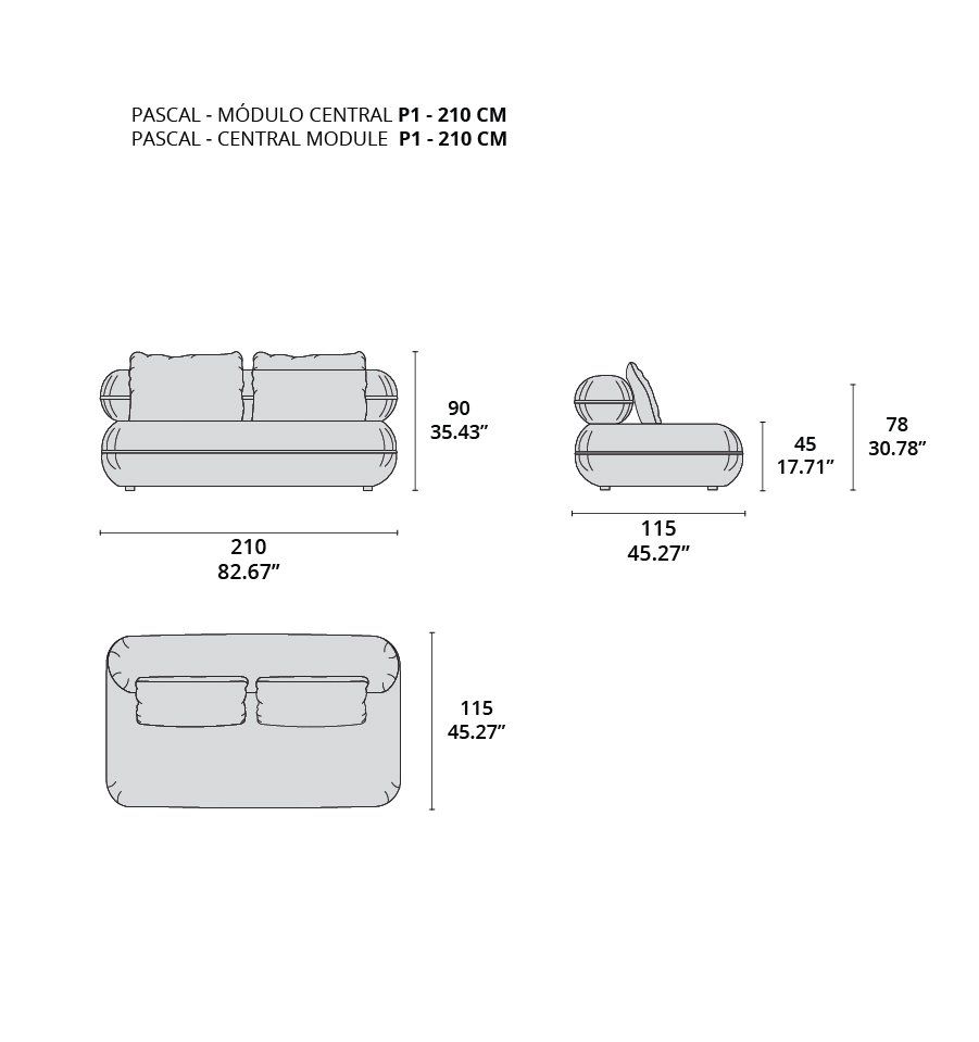 pascal modulo central p1 - 210 cm tecninova pascal modulo central p1 - 210 cm tecninova