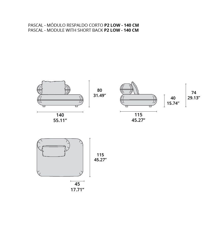 pascal módulo respaldo corto p2 low - 140 cm tecninova pascal módulo respaldo corto p2 low - 140 cm tecninova