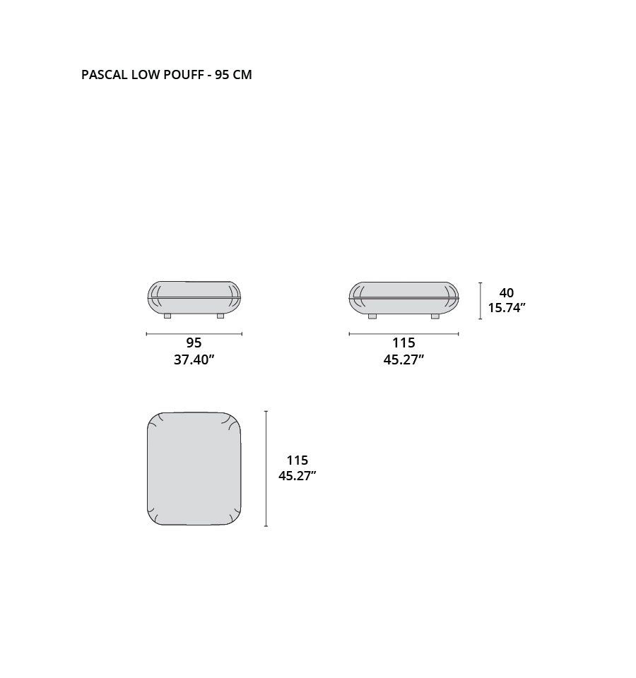 pascal low pouff - 95 cm pascal low pouff - 95 cm