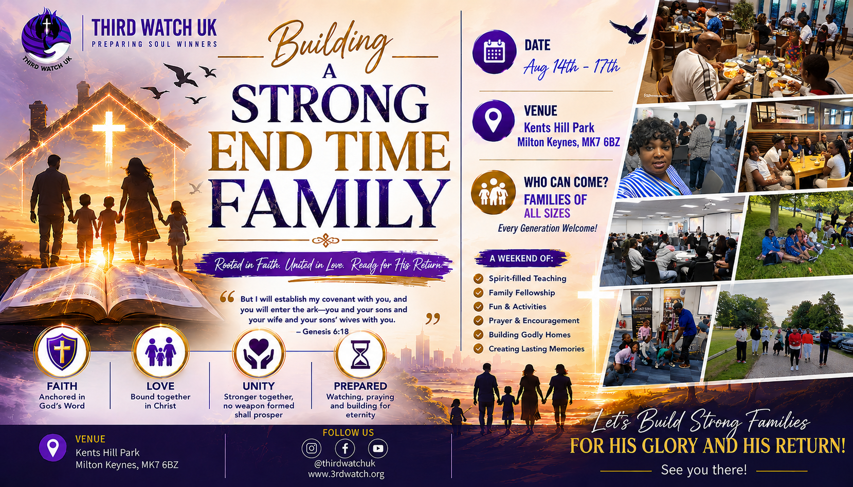 Building a Strong End Time Family event flyer