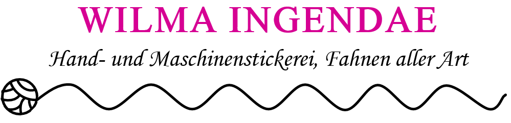 Hand- und Maschinenstickerei, Fahnen aller Art - Wilma Ingendae - Logo