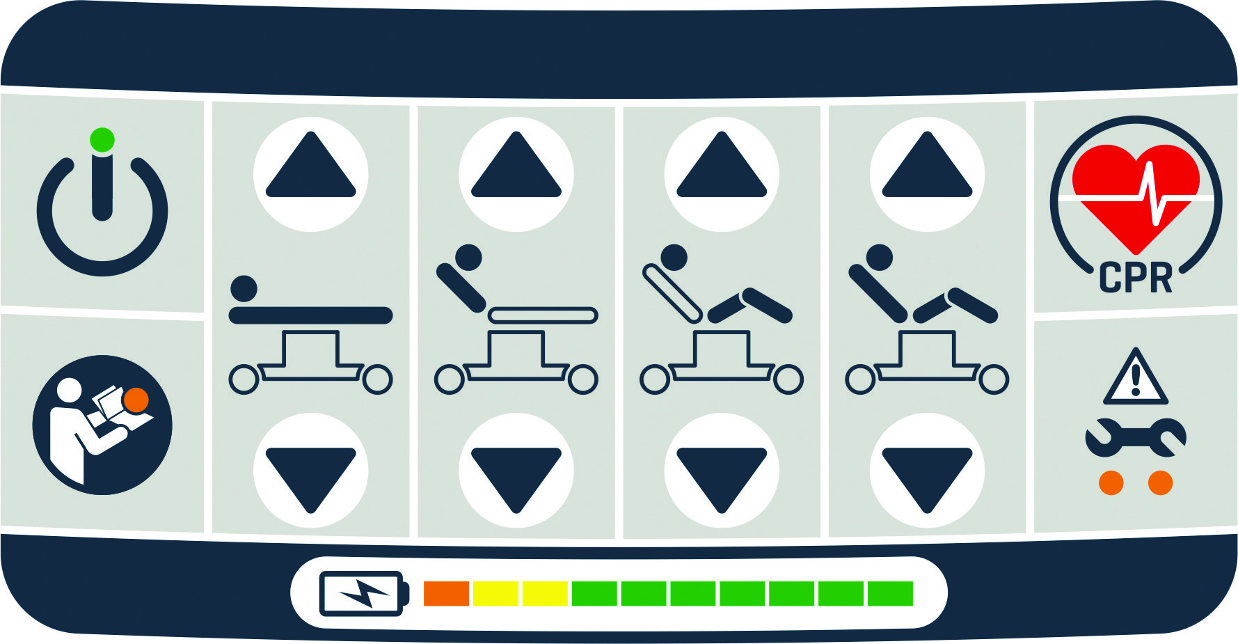 Bedienpanel Transportliege elektrisch