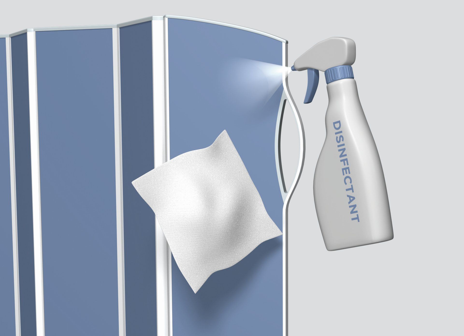 Trennwand Sichtschutz Reinigung