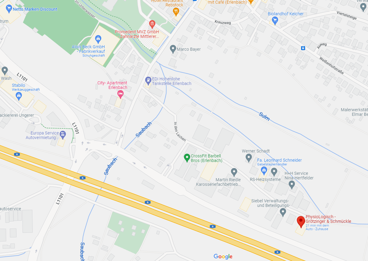 Physiotherapie Praxis- Standort in Erlenbach