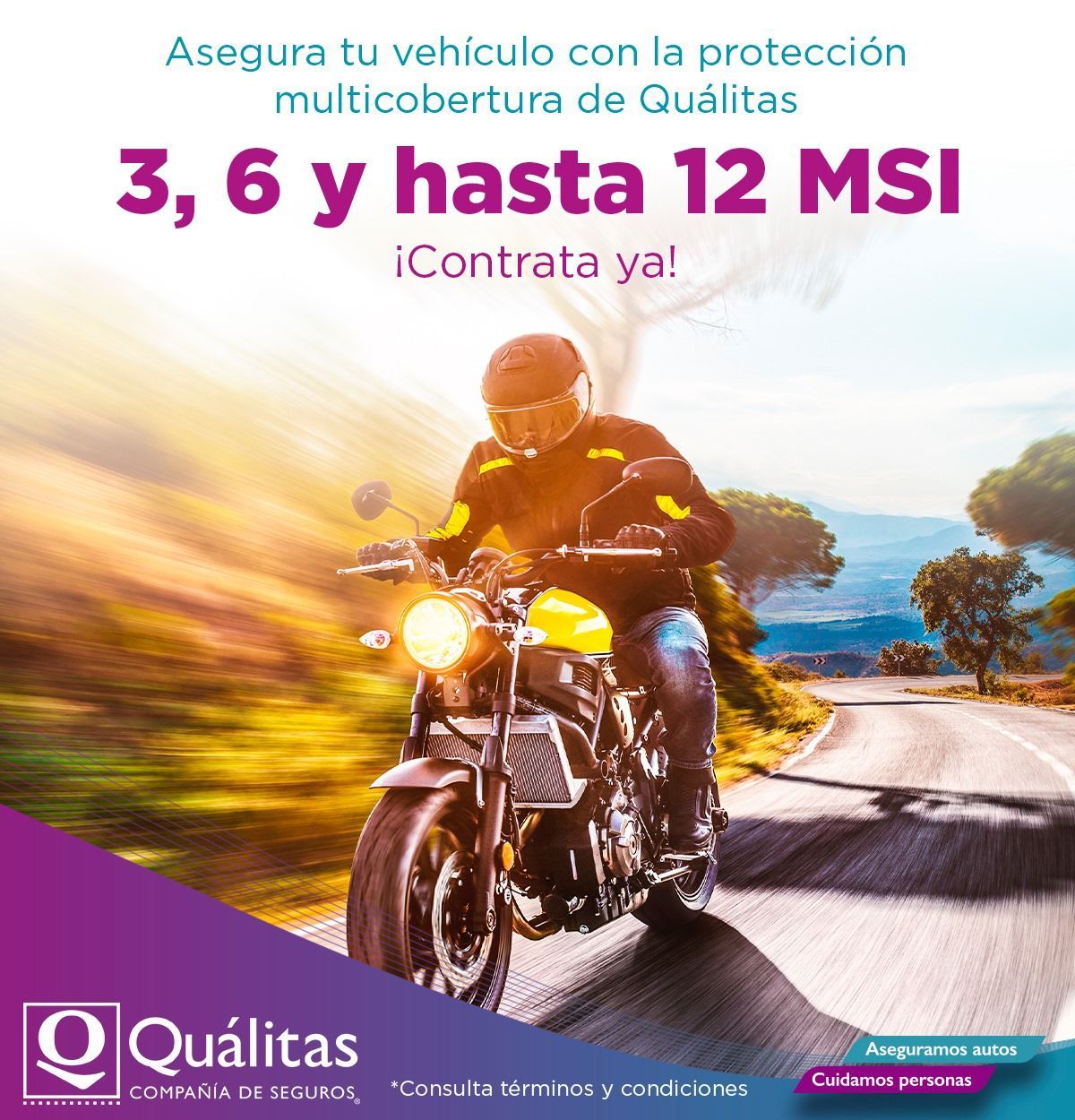 Promoción 3, 6 y hasta 12 meses sin intereses seguro de autos Qualitas Seguros
