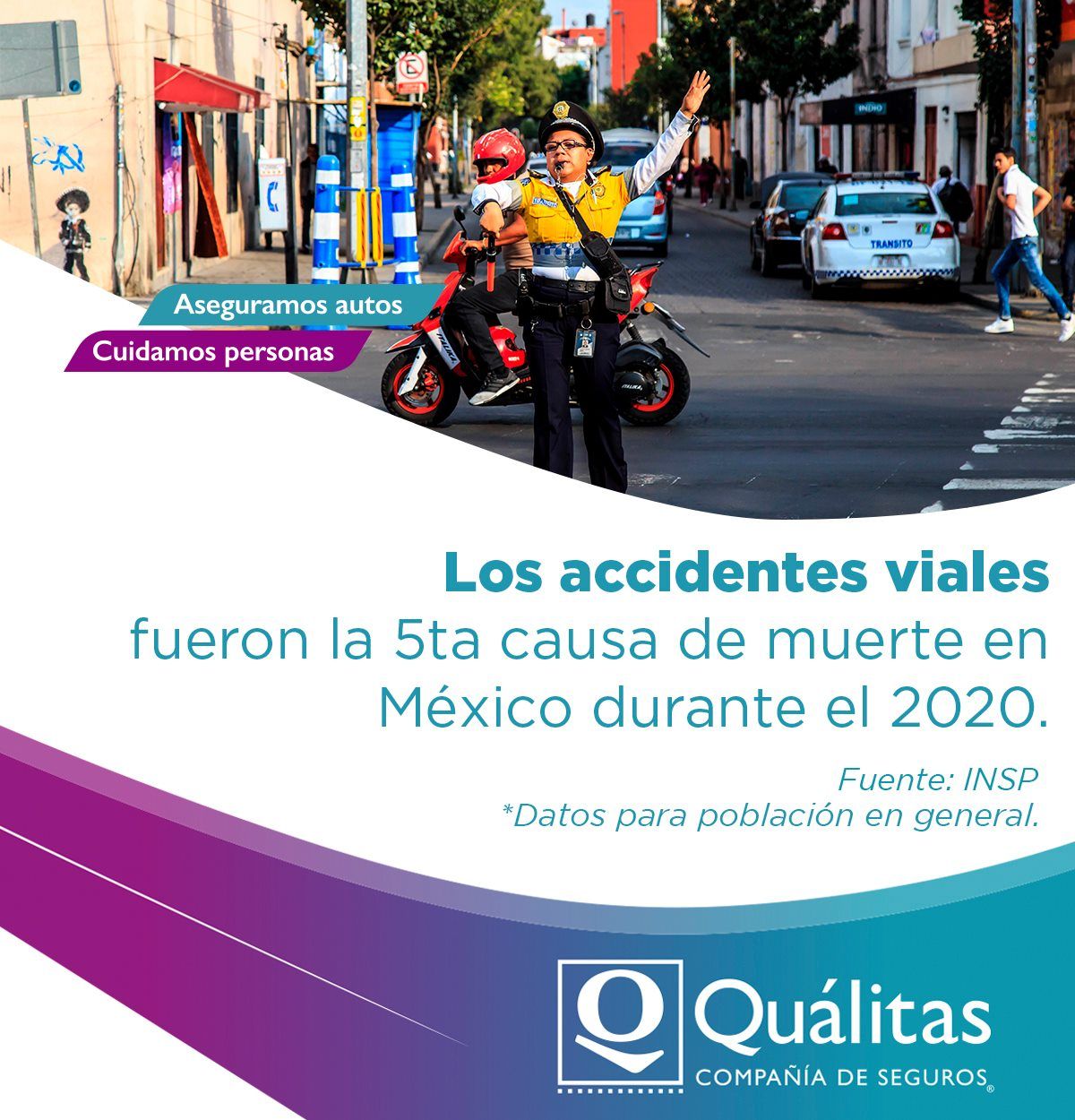 los accidentes viales fueron la 5ta causa de muerte en México en 2020