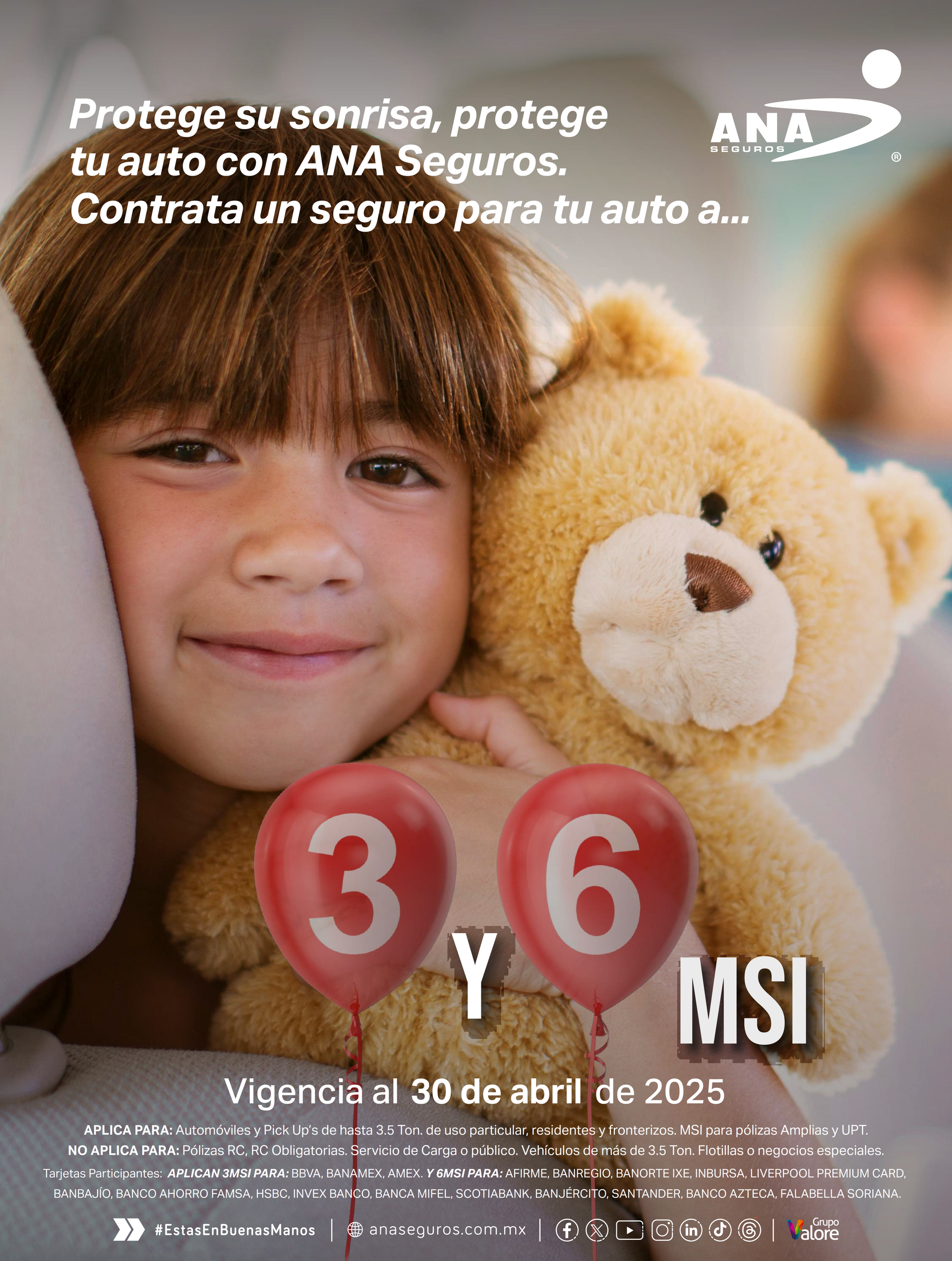 promocion seguro de auto a 3 y 6 meses sin intereses MSI con ANA Seguros