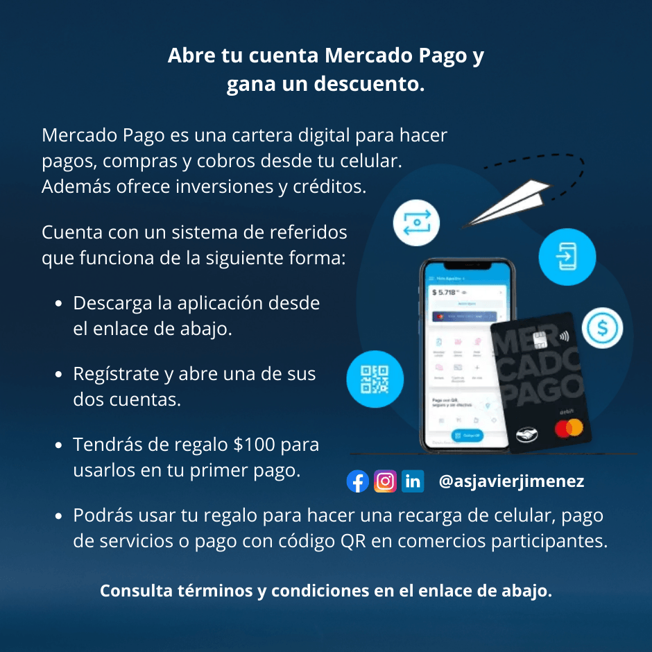 Mercado Pago descuento referidos promoción