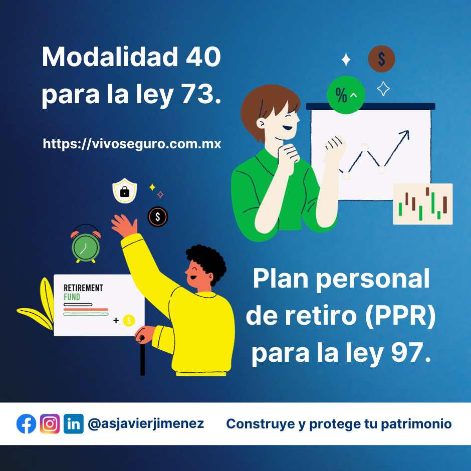 Mejora tu pensión de ley 73 con modalidad 40 y la pensión de ley 97 con plan personal de retiro PPR