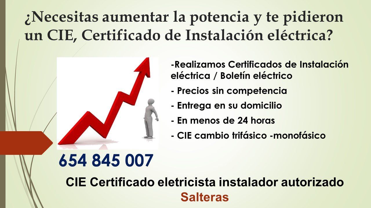 Certificado de instalación eléctrica Salteras
