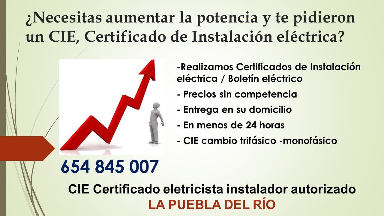Certificado de instalación eléctrica La Puebla del Río
