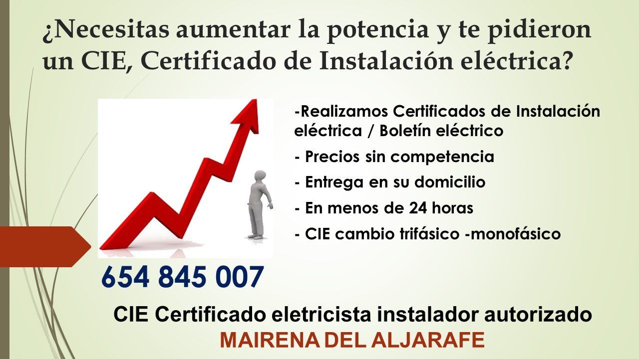 precio Certificado de instalación eléctrica Mairena del Aljarafe Certificado de instalación eléctrica Mairena del Aljarafe