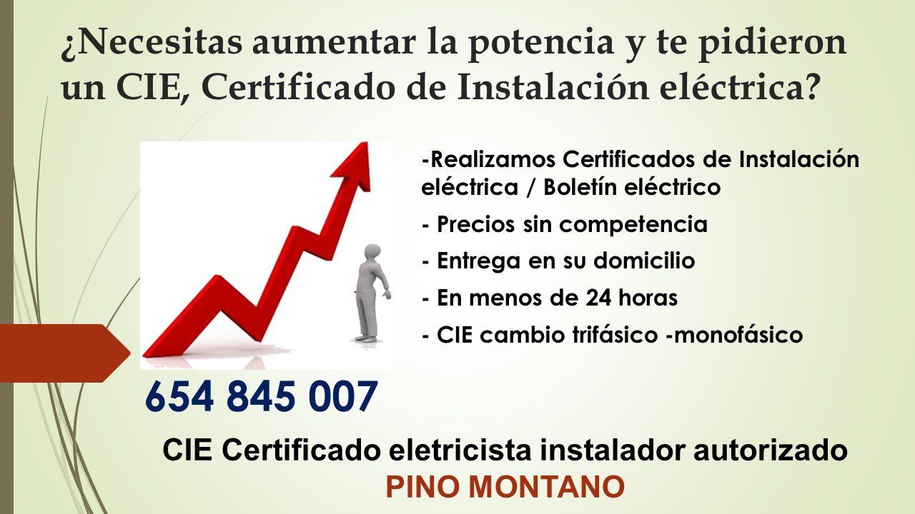 precio Certificado de instalación eléctrica Pino Montano Certificado de instalación eléctrica Pino Montano