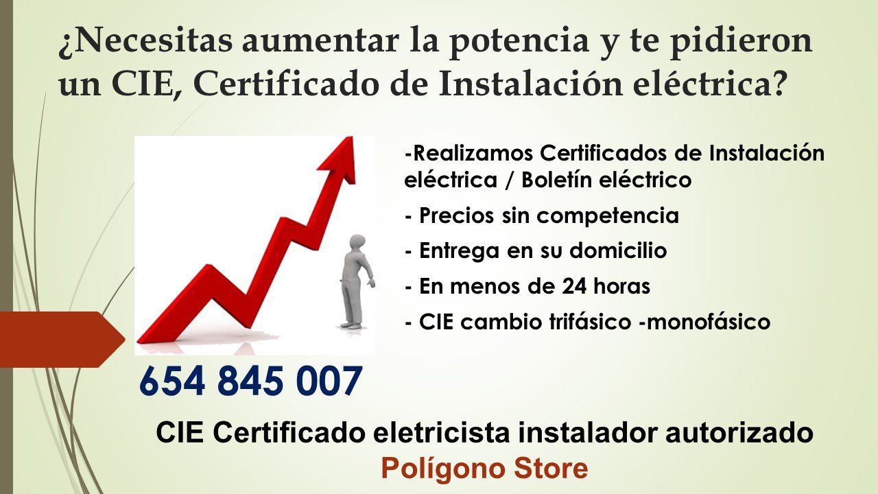 Certificado de instalación eléctrica Polígono Store
