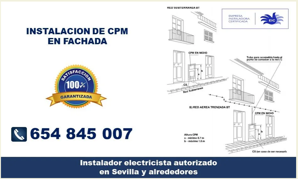 precio modificación CPM fuera de la vivienda en Camas electricistas autorizados en Camas para sacar fuera a la fachada el contador