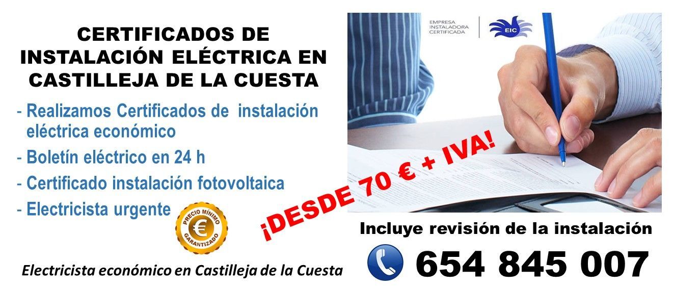Certificado de instalación eléctrica en Castilleja de la Cuesta