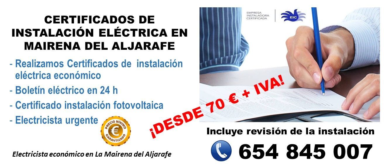 Boletín eléctrico Mairena del Aljarafe Certificado de instalación eléctrica Mairena del Aljarafe