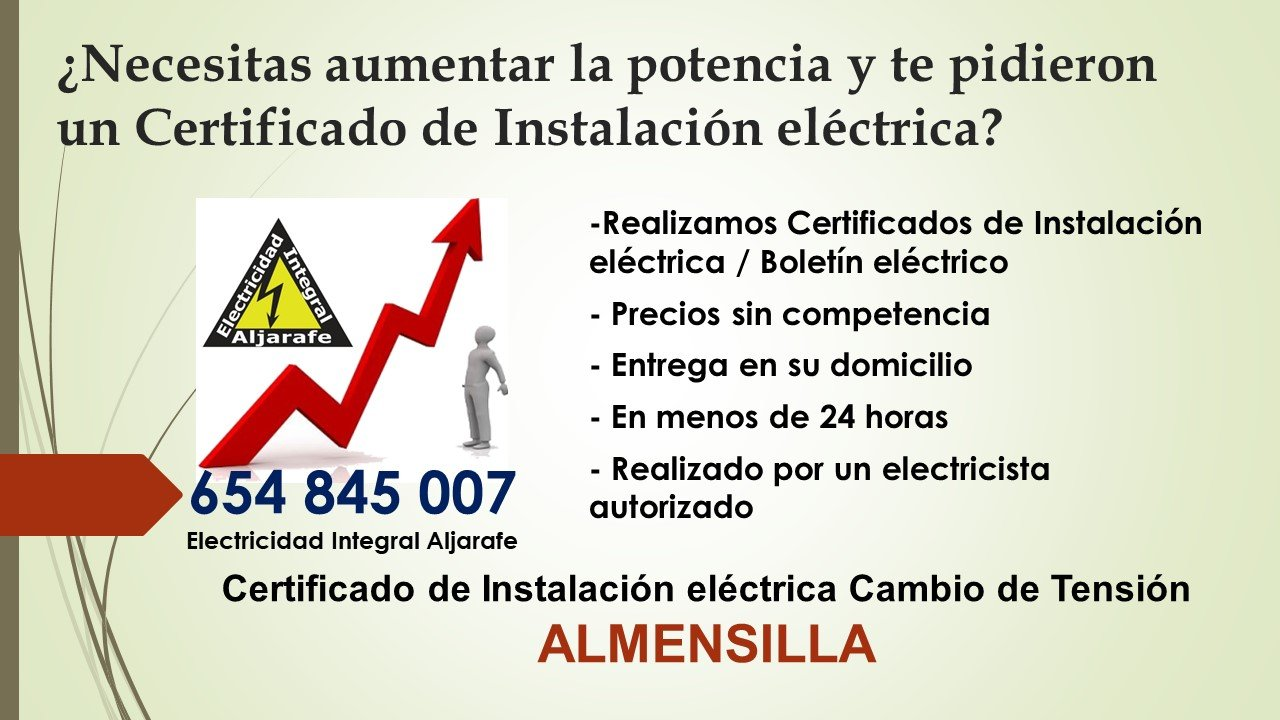 Certificado de instalacion electrica en Almensilla