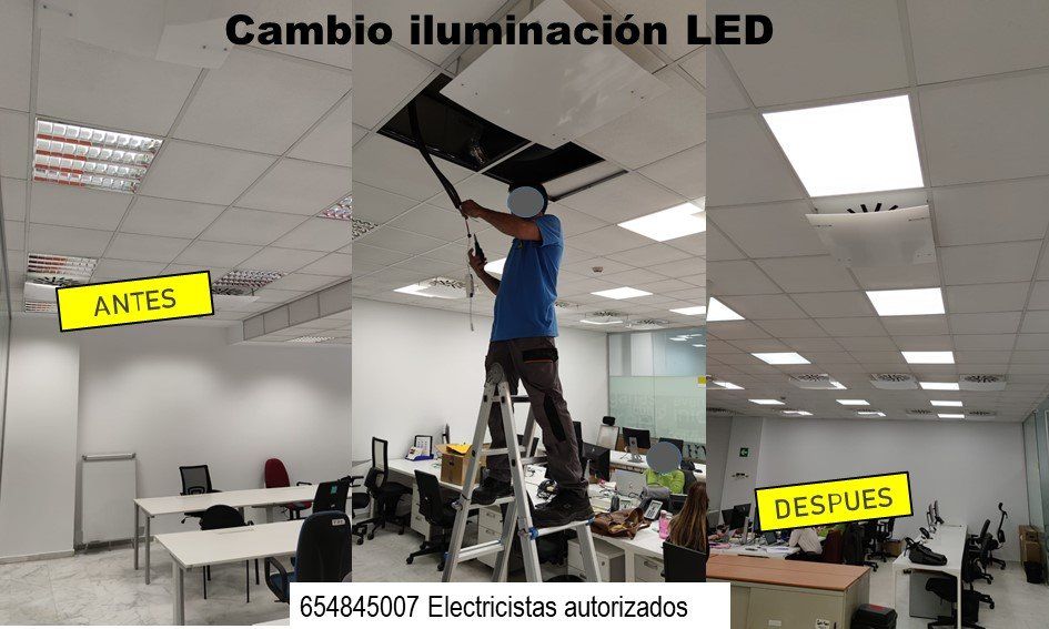 Presupuesto cambiar lámparas led SUSTITUCION ILUMINACION POR ELECTRICISTAS EN SEVILLA ALJARAFE