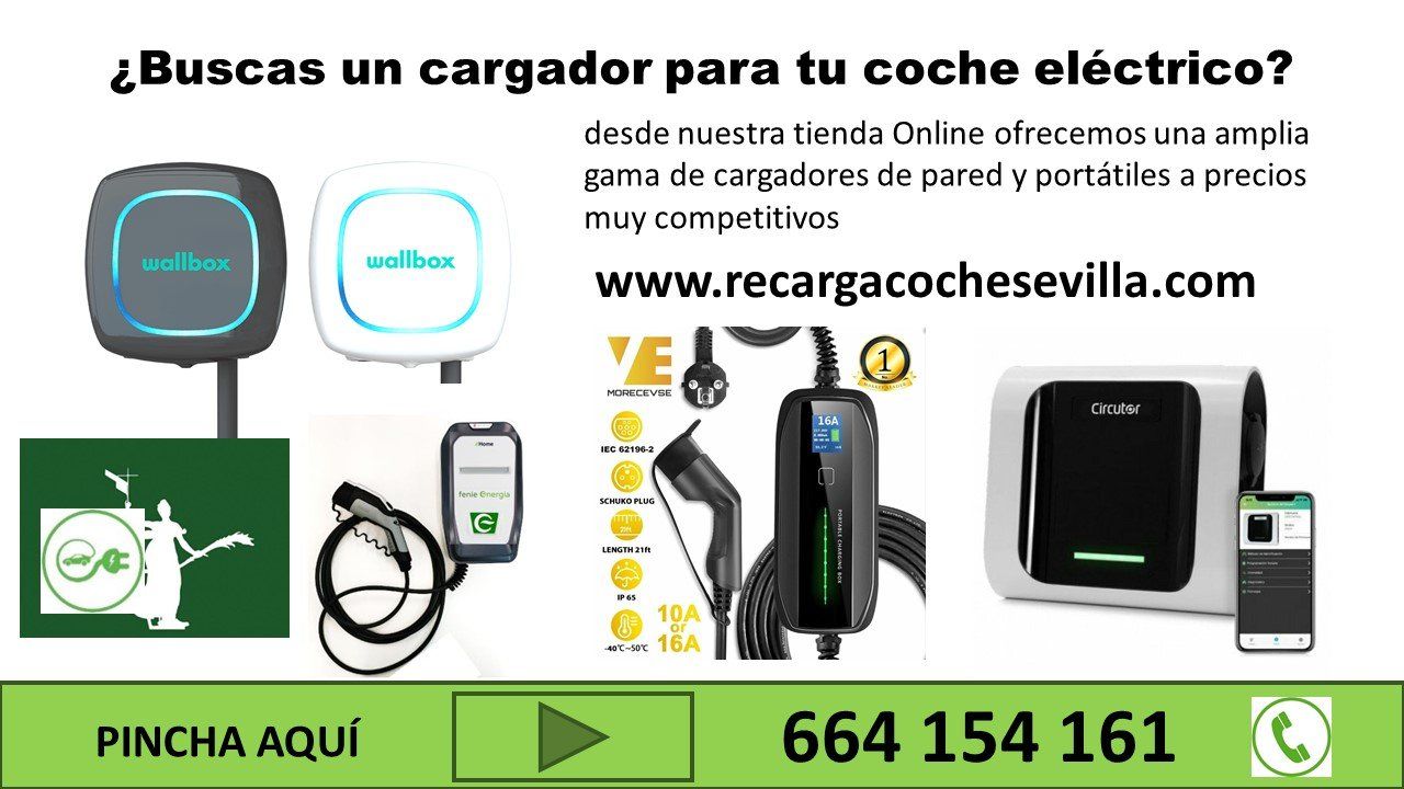 catálogo cargadores vehículos eléctricos venta online cargador coche eléctrico