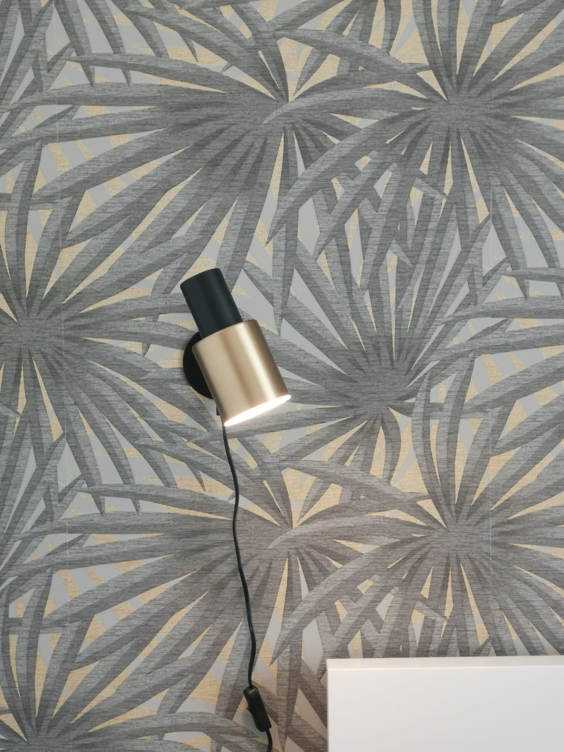 Chambre papier peint feuillage