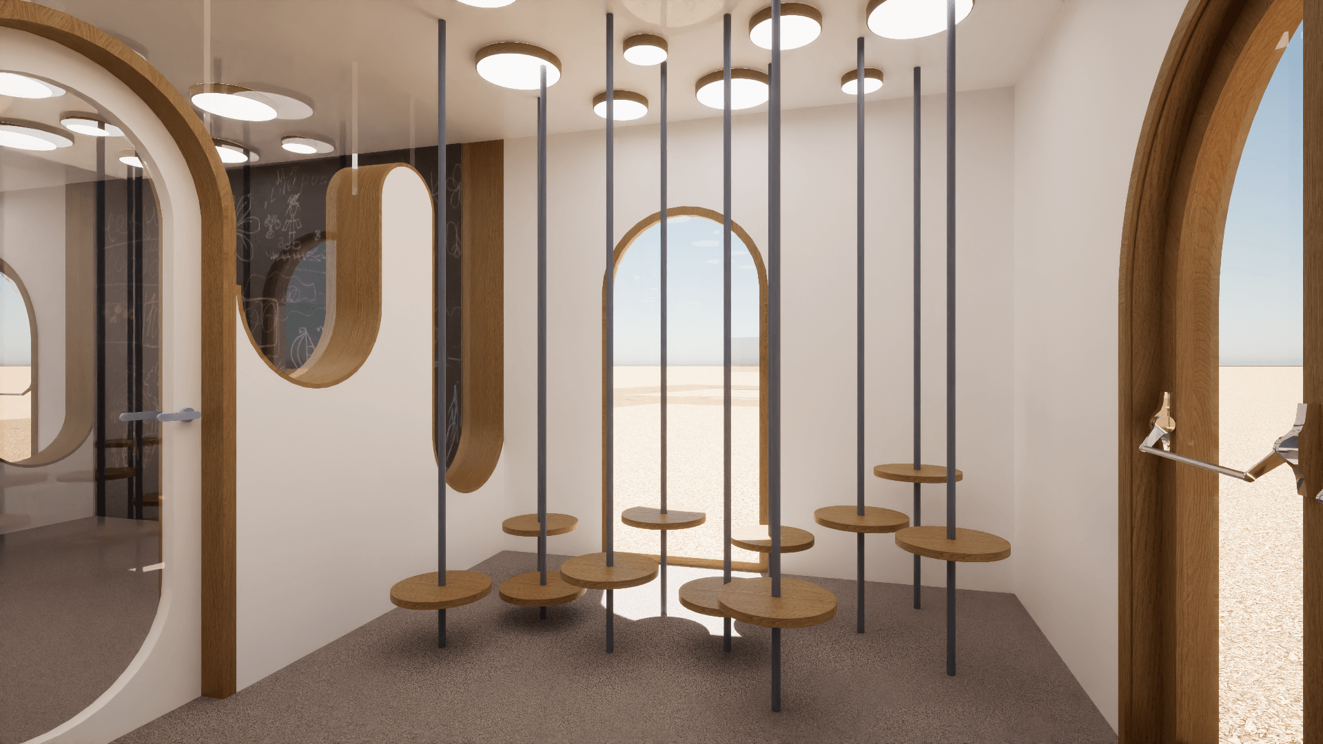 Garderie pour enfants. Salle de motricité