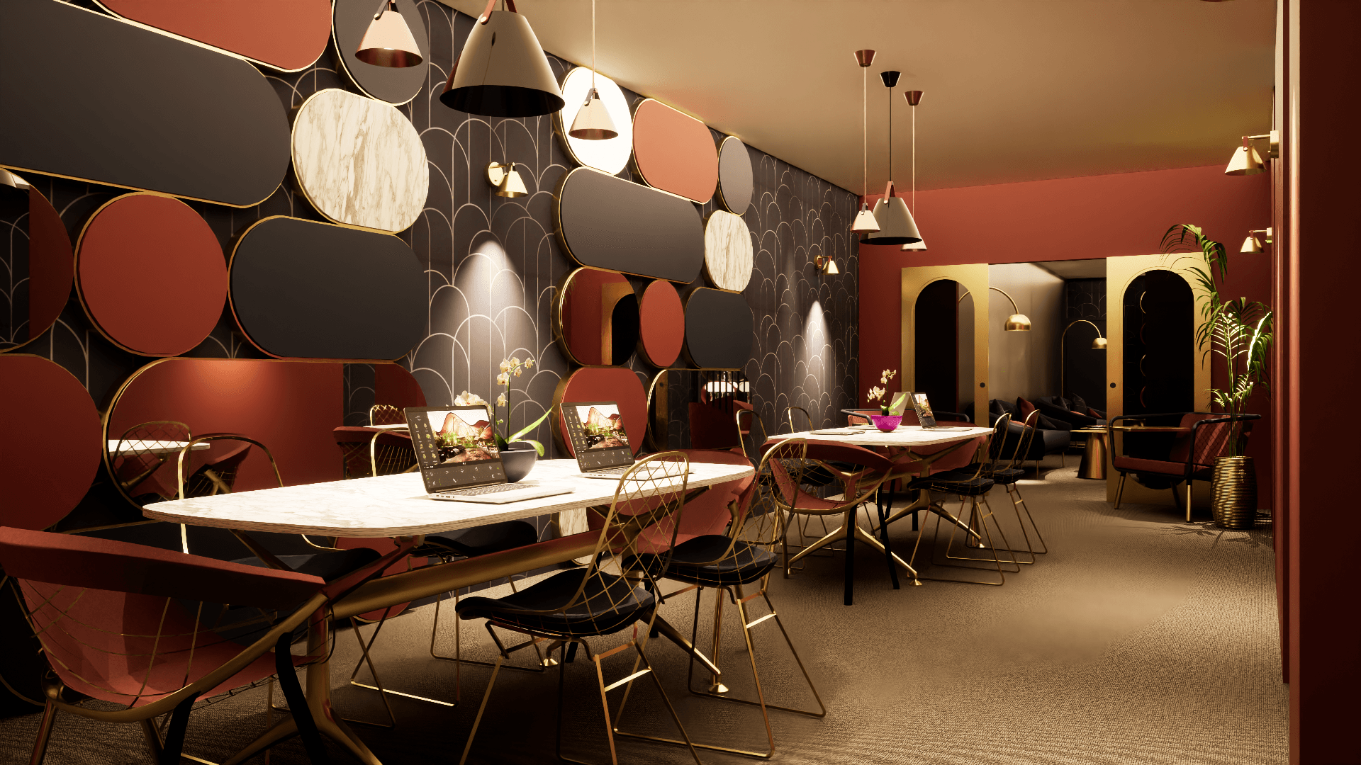 Salle de réunion hôtel style art déco