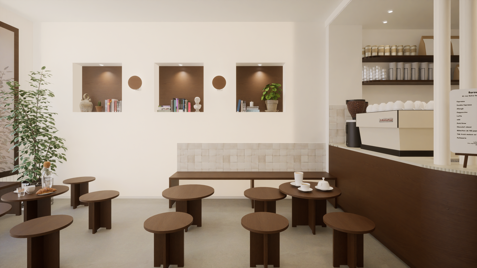 Coffee shop style japandi