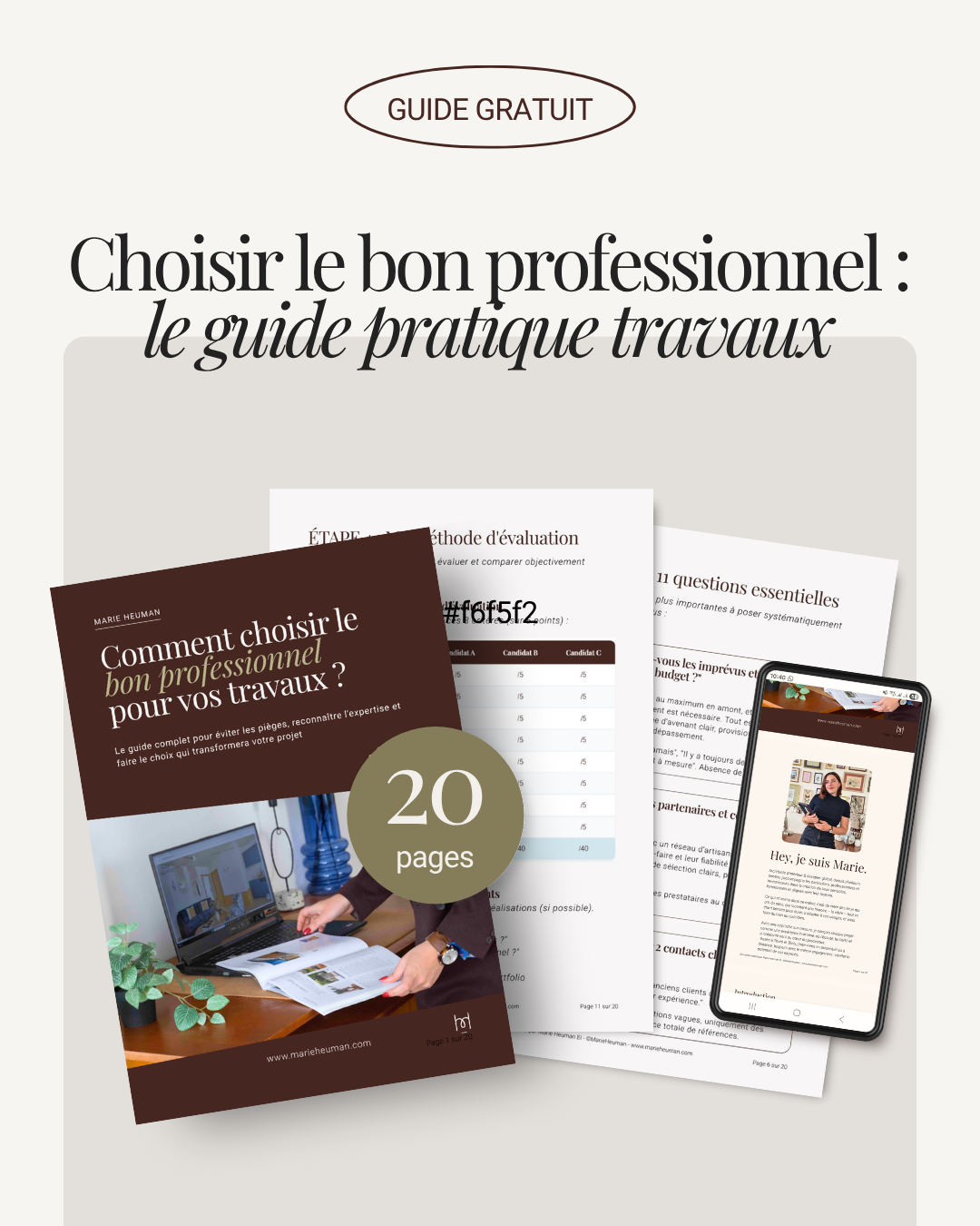 Guide offert : bien choisir le bon professionnel pour vos travaux — conseils Marie Heuman, Centre-Val de Loire