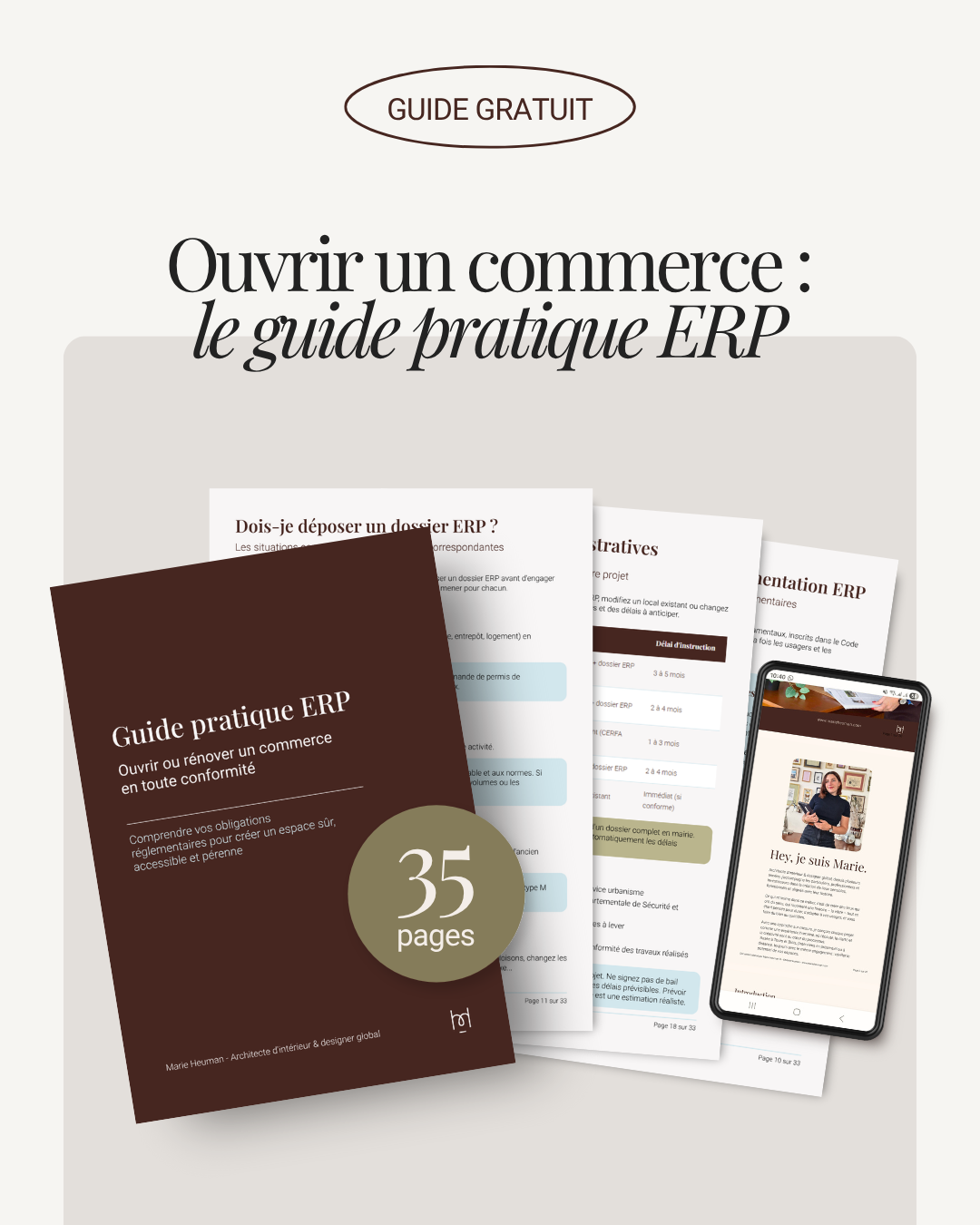 Guide pratique ERP pour ouvrir ou rénover un commerce en conformité — Marie Heuman, Tours • Blois
