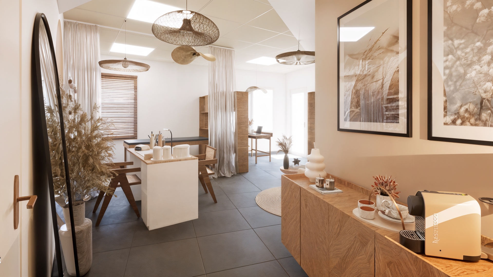 Coffee shop style japandi