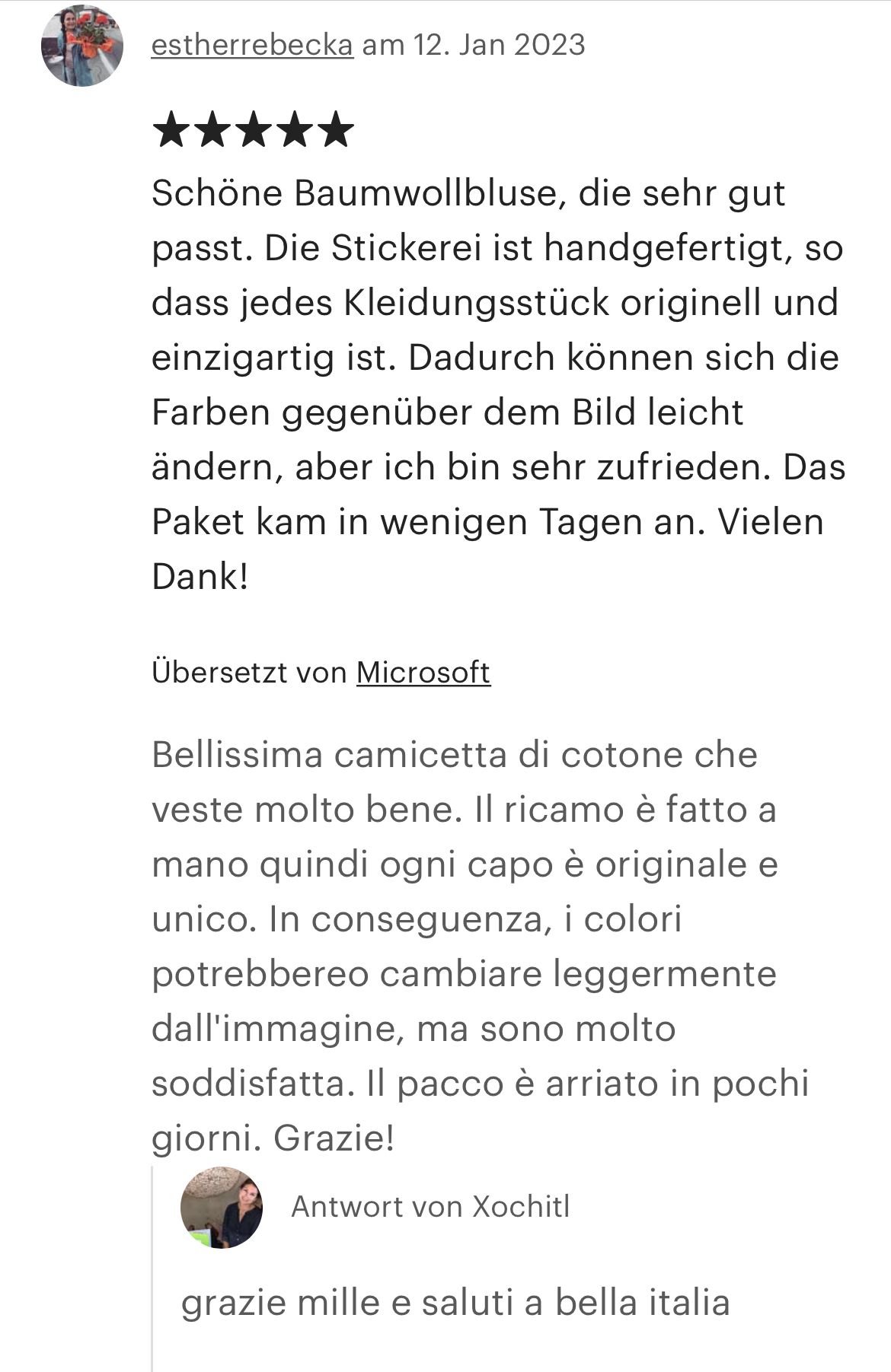 Sommerbluse gute Qualität