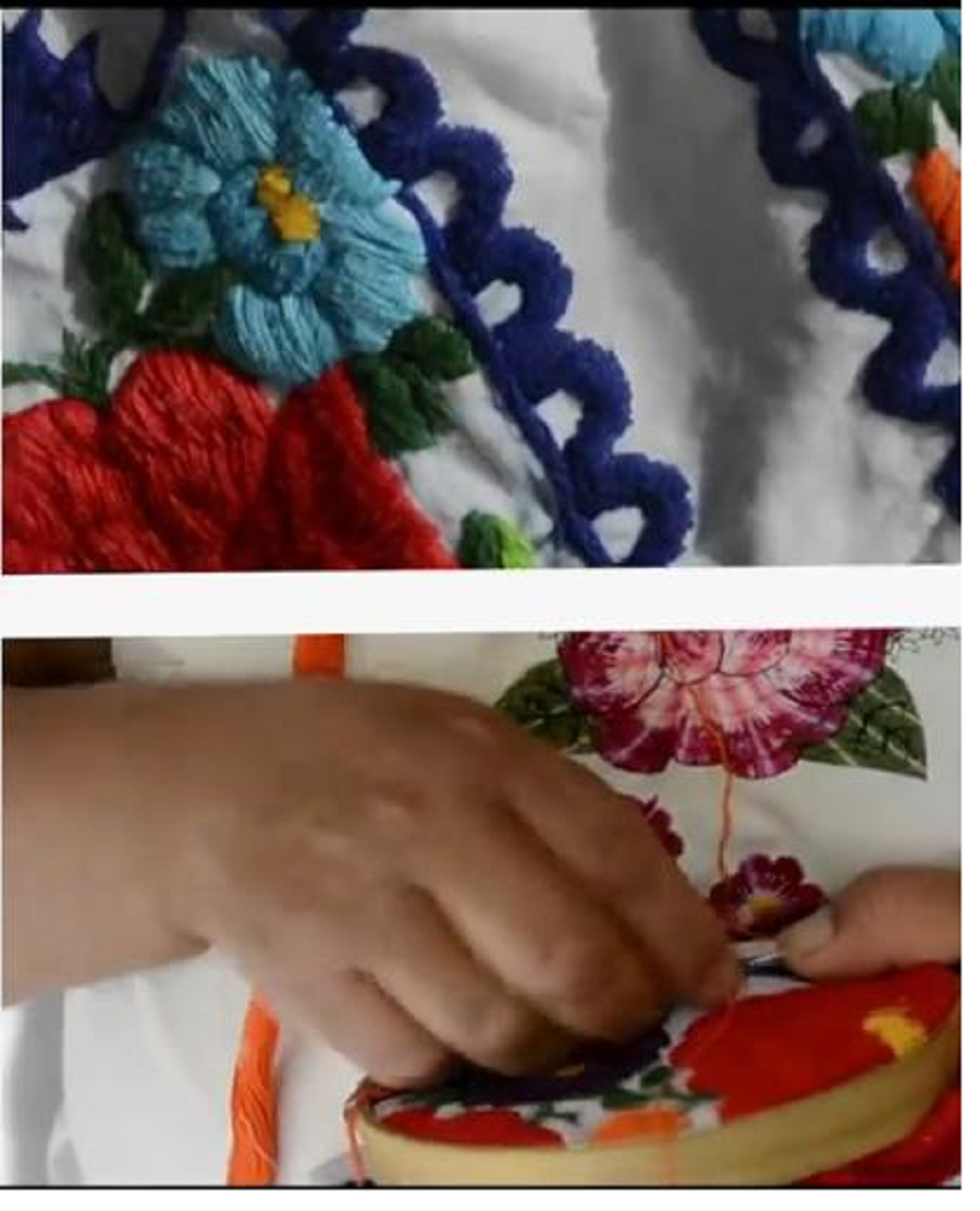Blusen und Kleider Handbestickt