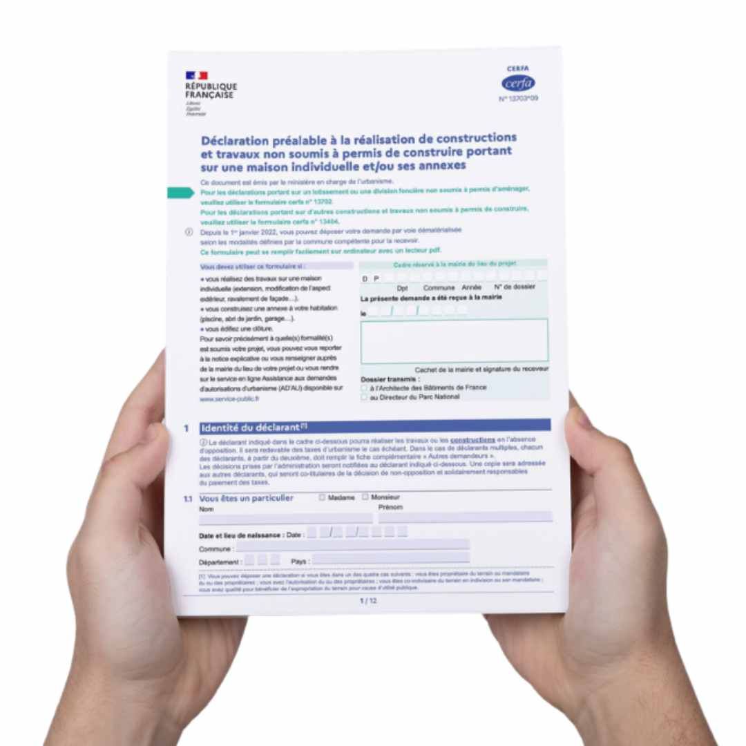 L’imprimé Cerfa complété