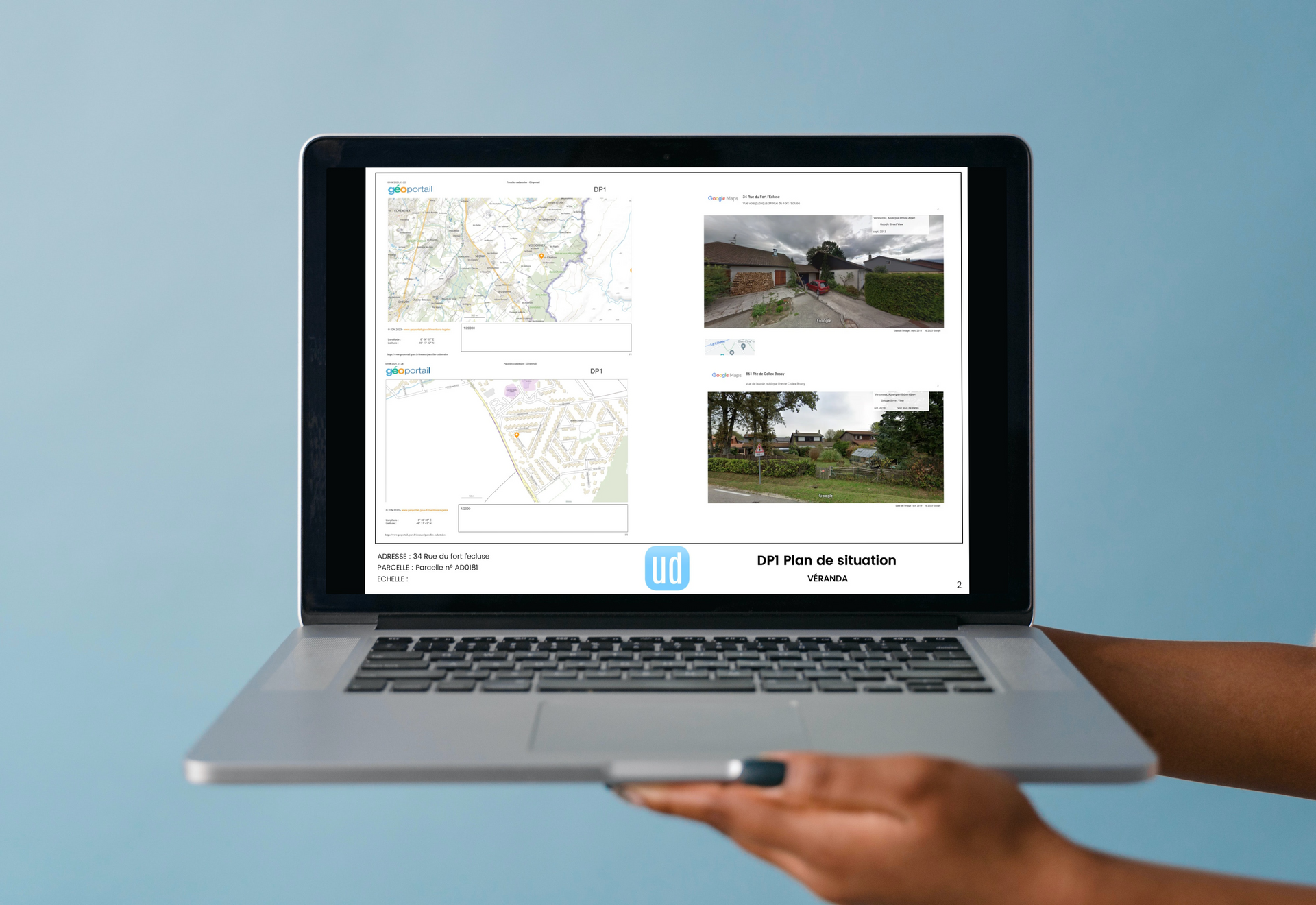 Plan de situation déclaration préalable de travaux régularisation Vélux
