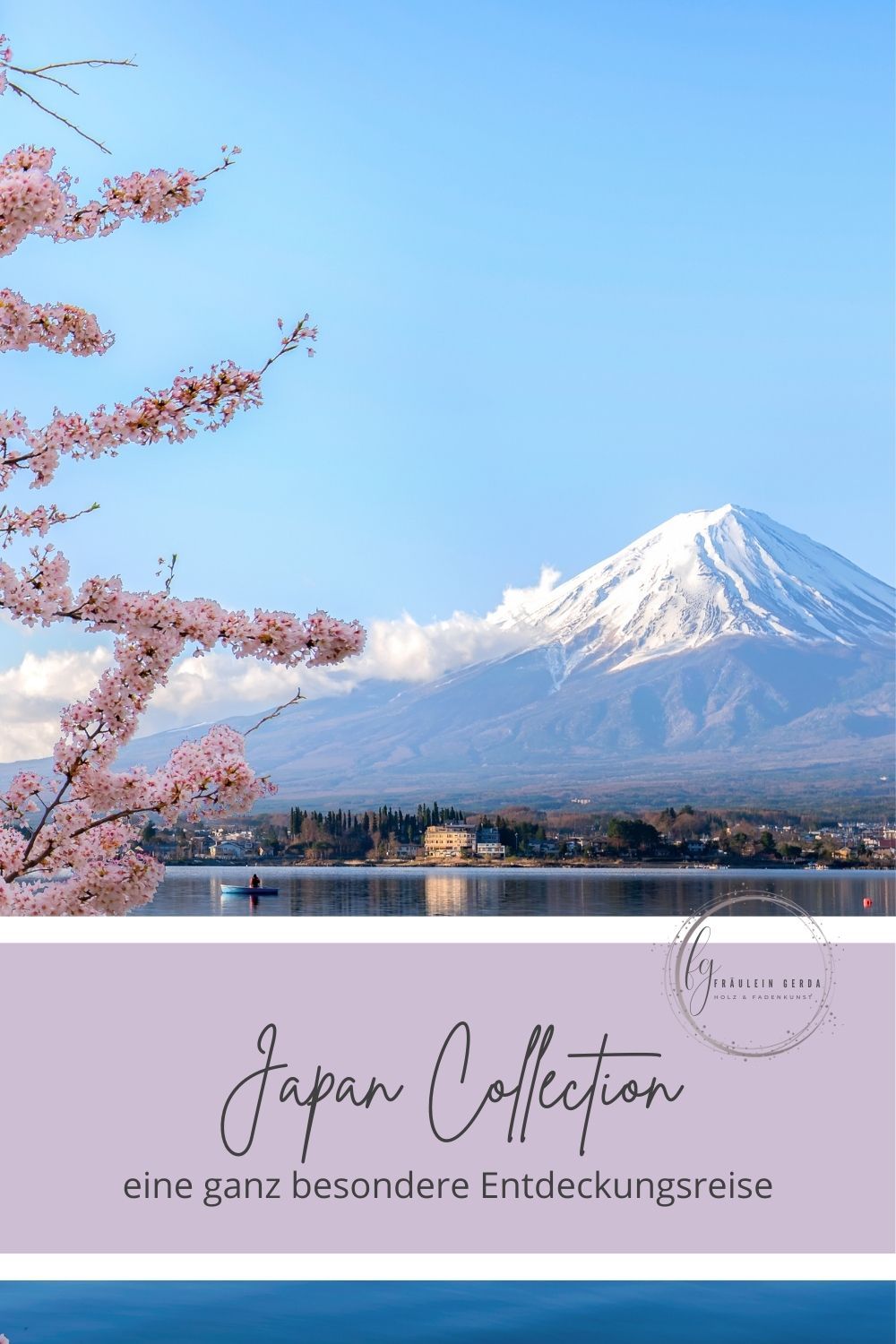 Japanischer Berg Fuji mit Kirschblüte