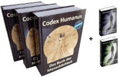 2 gebundene Bücher Codex Humanus