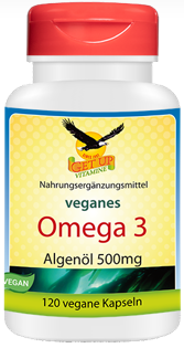 Omega 3 veganes Algenöl Fettsäuren DHA und ALA