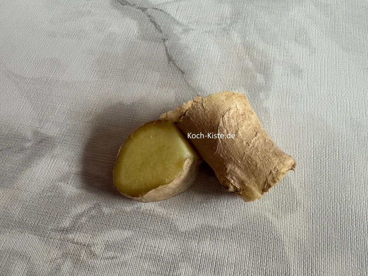 beginne damit 20 g Ingwer zurecht zu legen