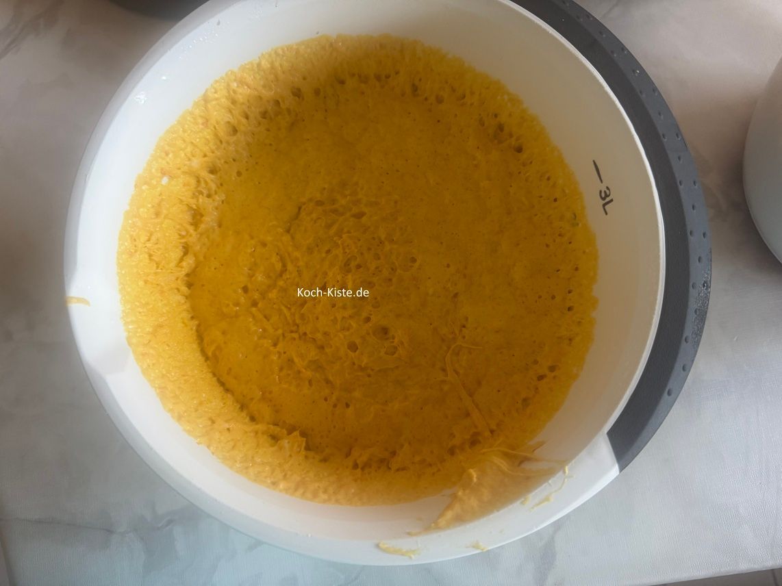 so sieht der Teig nach dem Gehen aus