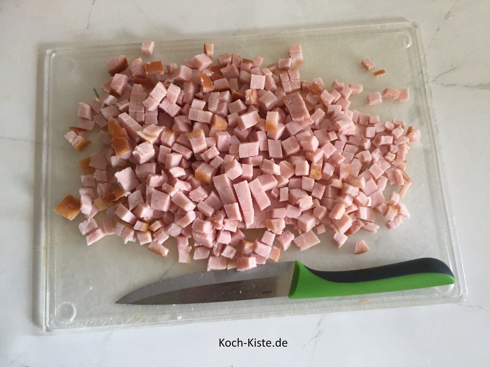 klein gewürfelter Kassler