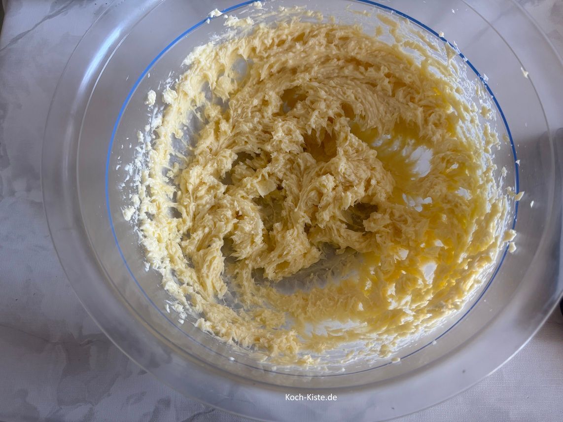 als nächstes verrühre alles mit dem Handrührgerät