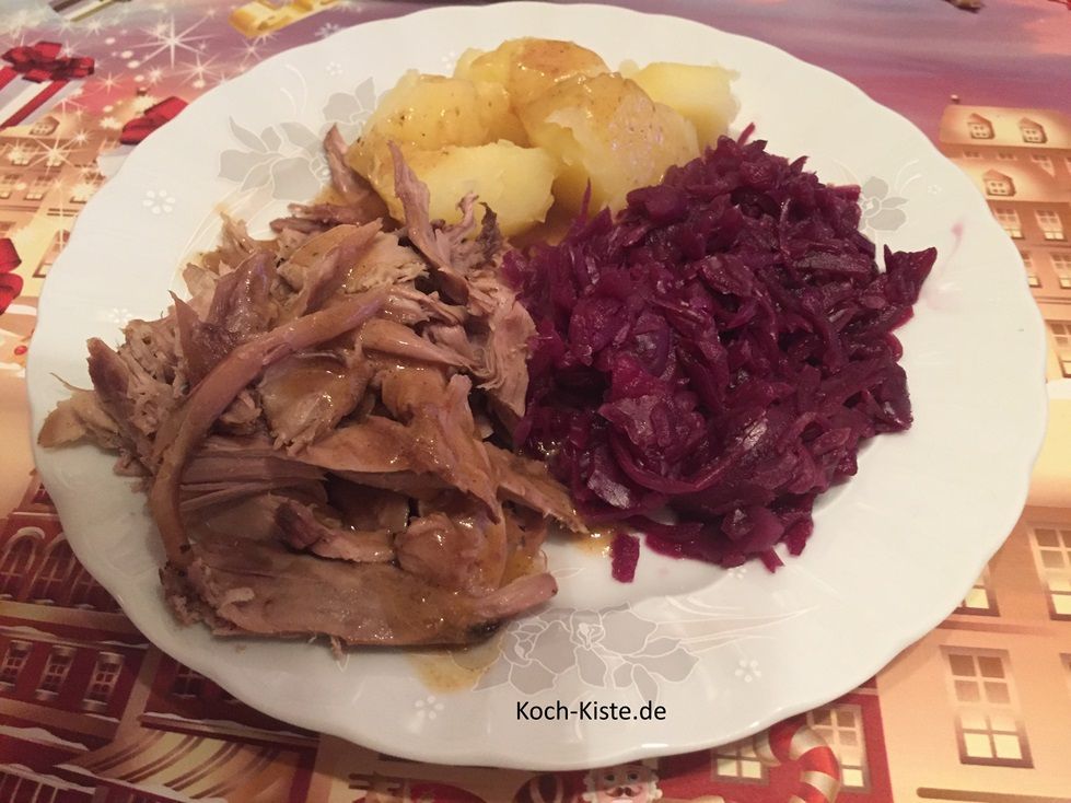 Ente- wir hatten dazu Kartoffeln und Rotkohl