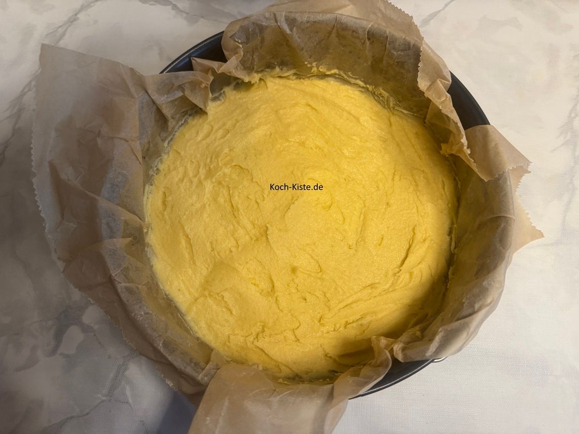 und streiche den Teig glatt