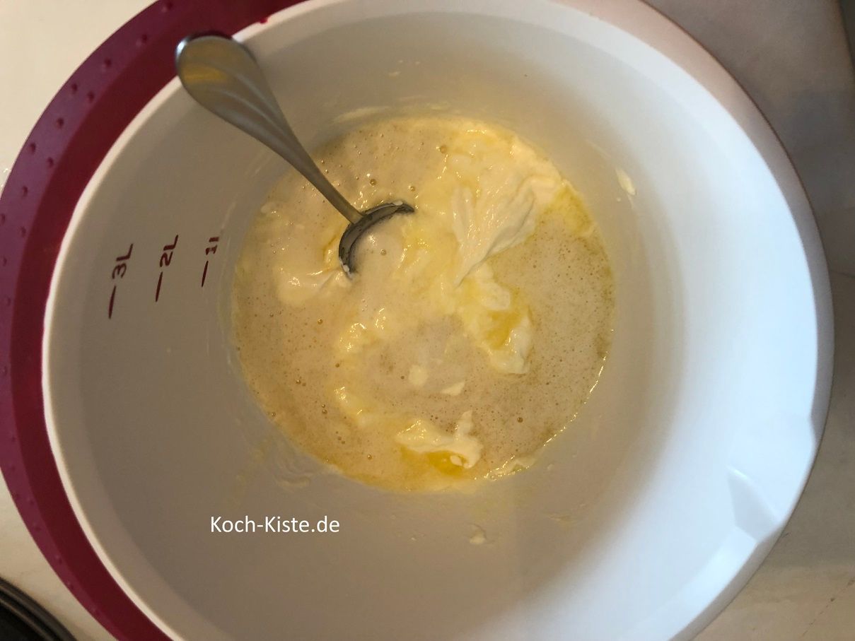 gebe die Götterspeise hinzu