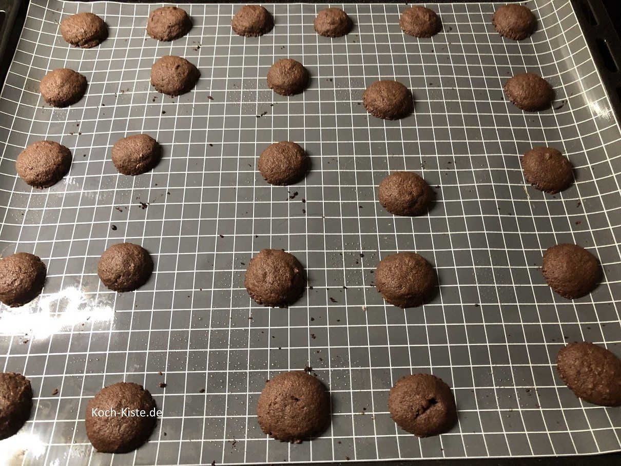 fertig gebackene Kaffee-Kakao-Kekse