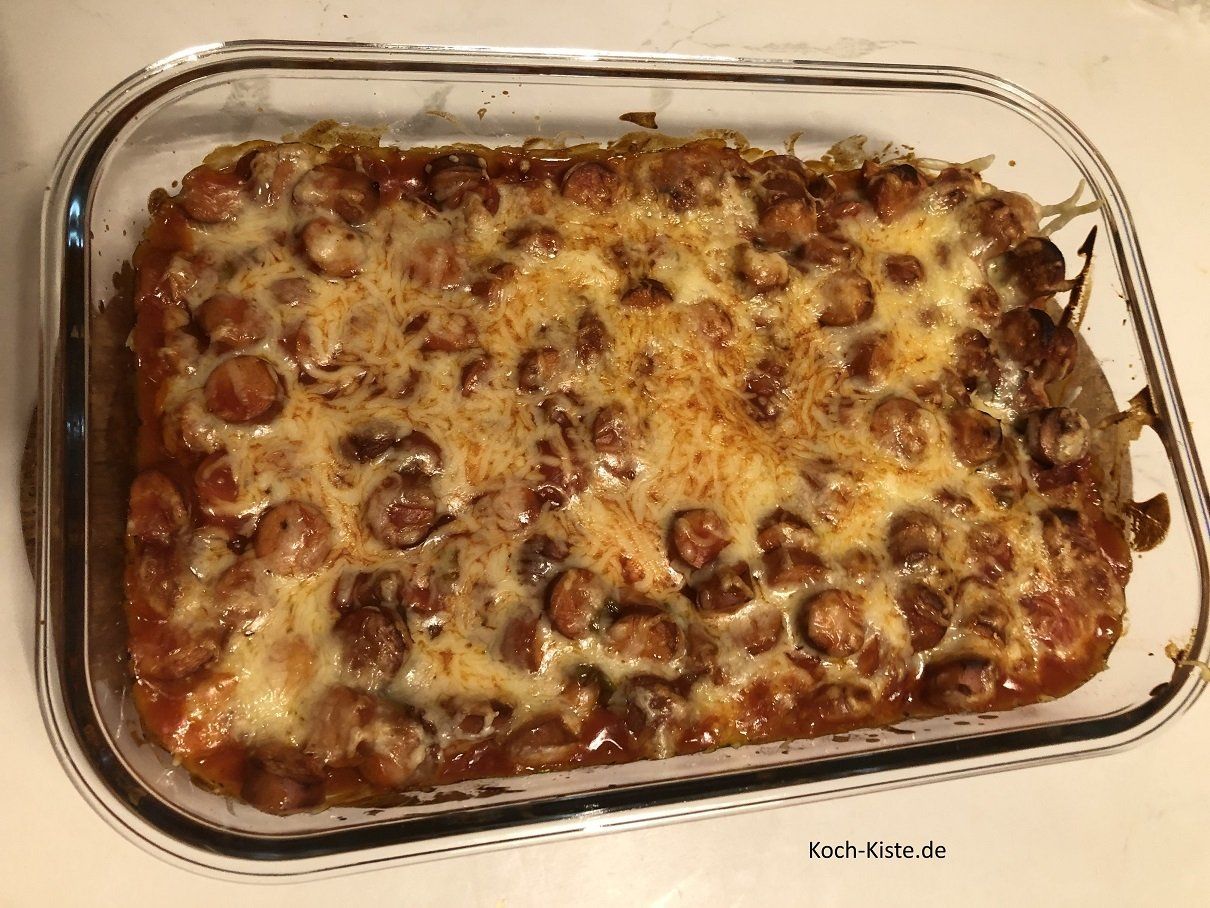 fertiger Wurst-Gnocchi Auflauf